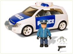 Masina de politie cu politist