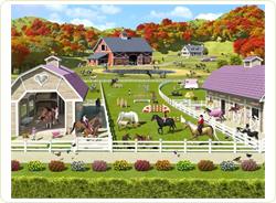 Tapet pentru copii Horse and Pony Stables