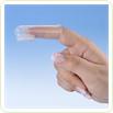 Periuta de dinti din silicon, pentru folosire pe deget 