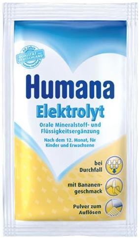 Elektrolyt banane cutie cu 6 folii x 2 plicuri x 6.25 gr Humana - HopaSus