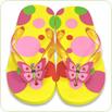 Papuci de baie / plaja copii Bella Butterfly, mas 24-25