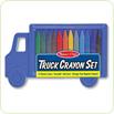 Set 12 creioane colorate triunghiulare Truck