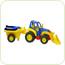 Tractor excavator cu remorca roaba