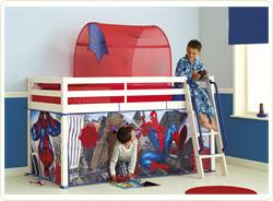 Cort Spiderman pentru pat cu etaj