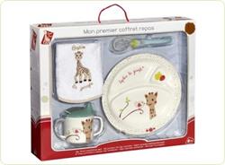 'Primul meu set pentru masa' melamina Girafa Sophie & Kiwi cutie cadou