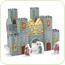Set de cuburi din lemn castel