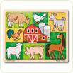 Puzzle din lemn cu 24 piese Animale de la Ferma
