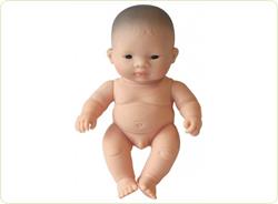 Papusa bebelus asiatic baietel 21 cm