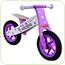 Bicicleta fara pedale din lemn  - roz inchis star