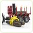 Tractor forestier Steyr CVT 6230 cu remorca si 4 busteni 