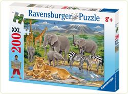 Puzzle Animale in Africa, 200 piese