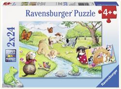Puzzle Animale jucause, 2x24 piese