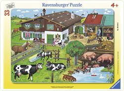 Puzzle Familii de animale, 33 piese