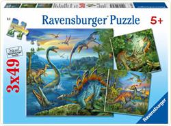 Puzzle Farmecul dinozaurilor, 3x49 piese