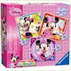 Puzzle Minnie Mouse, 3 buc. in cutie, 25/36/49 piese