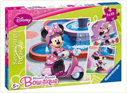Puzzle Minnie Mouse in parc, 3x49 piese