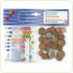 Set euro bancnote, monede si chitante