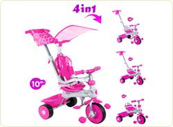Tricicleta Baby Trike 4 in 1 Deluxe Pink