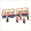 Set de joaca din lemn Autobuz cu pasageri