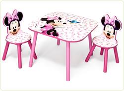 Set masuta si 2 scaunele Disney Minnie Mouse Pink 
