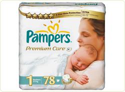 Scutece Pampers Premium Care 1 New Baby Value Pack 78