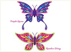 Set 2 bucati Fluturasul magic Rainbow Wing si Purple Queen 