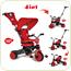Tricicleta Baby Trike 4 in1 Crab Red