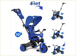 Tricicleta Baby Trike 4 in1 Hippo Blue