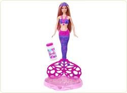 Papusa Barbie sirena si baloane de sapun