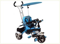 Tricicleta multifunctionala Happy Days - albastru