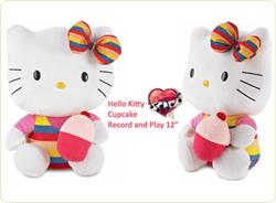 Jucarie Hello Kitty Cupcake Record & Play 30cm
