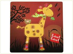 Puzzle Label-Label Girafa