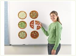 Pizza fractiilor cu magneti 