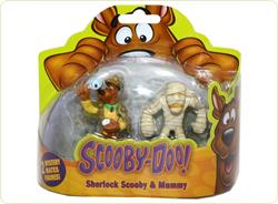 Set 2 figurine 7 cm Scooby Doo-Sherlock Scooby si Mumia
