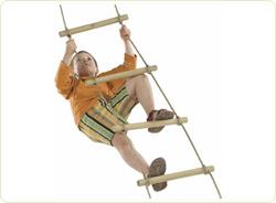 Scara franghie, Wooden rungs Rope Ladder PP 10 - 2,40m - 5 trepte 