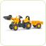 Tractor cu pedale si remorca copii 023837 galben