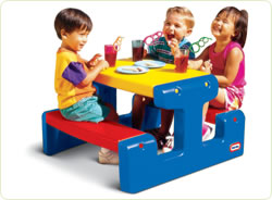 Masa picnic cu bancheta pentru 6 copii