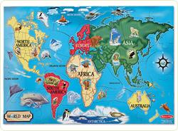 Puzzle de podea Harta lumii